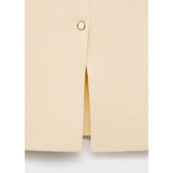 MNG Mango Ribbed Knit Sleeveless Button-Up Vest Top - Picture 3 of 7